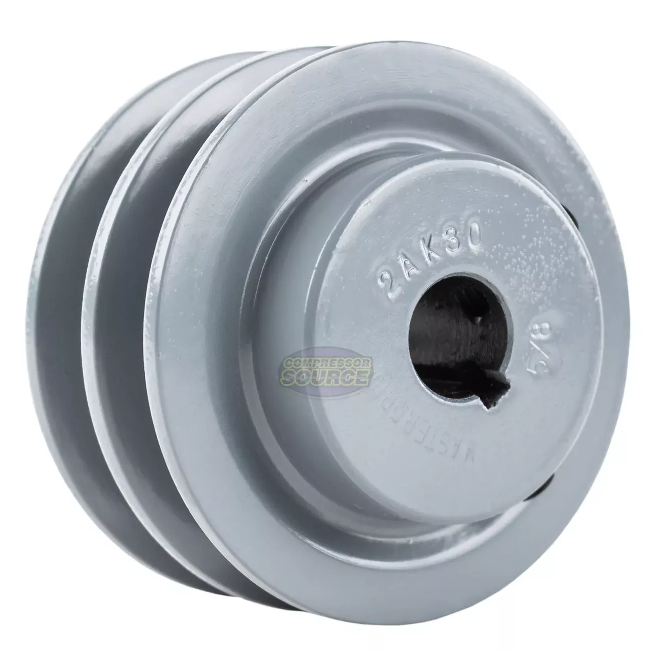 3" Double Groove A Section 4L Sheave with 5/8" (0.625") Keyed Bore - 2
