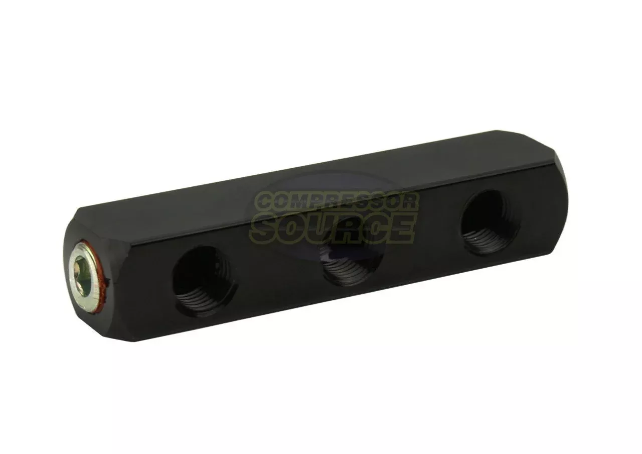 3 Way Air Hose Coupler Distribution Block Bar Line Splitter Manifold 1
