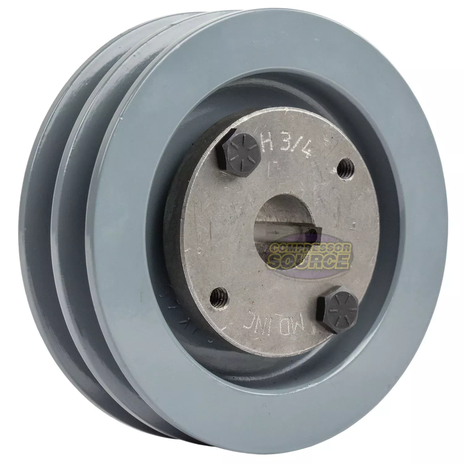 4.5" Double Groove A Section 4L Sheave with 3/4" (0.750") H-Style Spli
