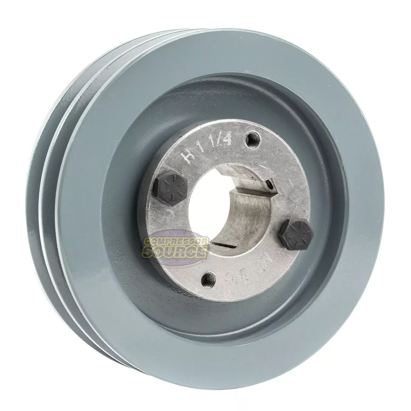 4.75" Double Groove A Section 4L Sheave with 1-1/4" (1.250") H-Style S