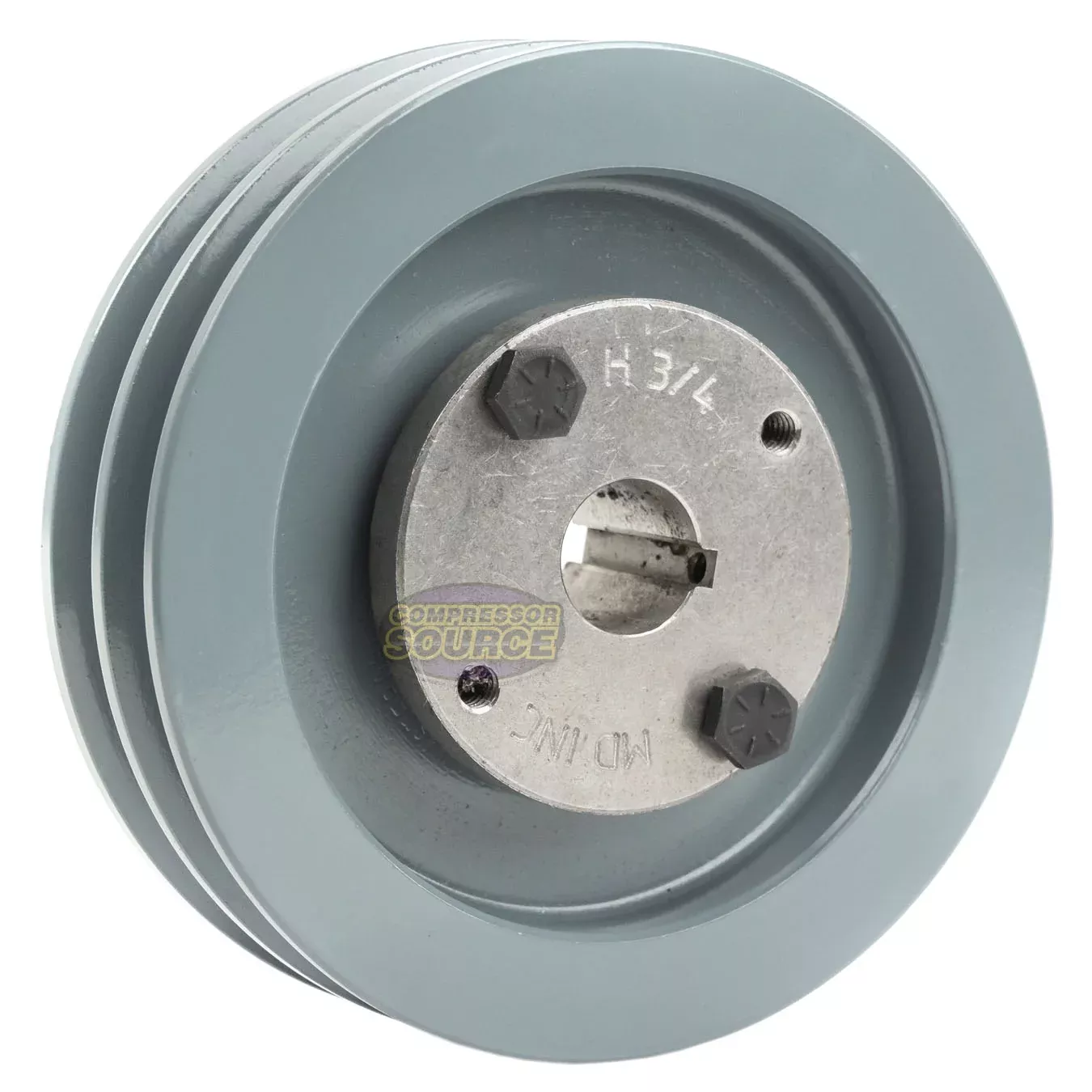 4.75" Double Groove A Section 4L Sheave with 3/4" (0.750") H-Style Spl