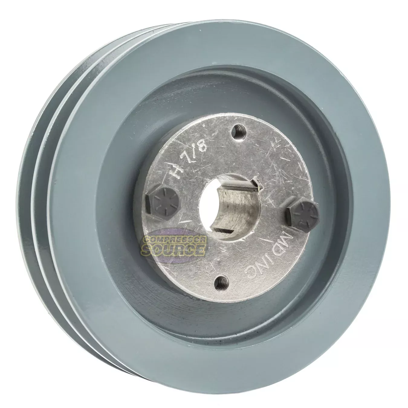 4.75" Double Groove A Section 4L Sheave with 7/8" (0.875") H-Style Spl