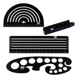 4 Piece Bead Roll Layout Template Set