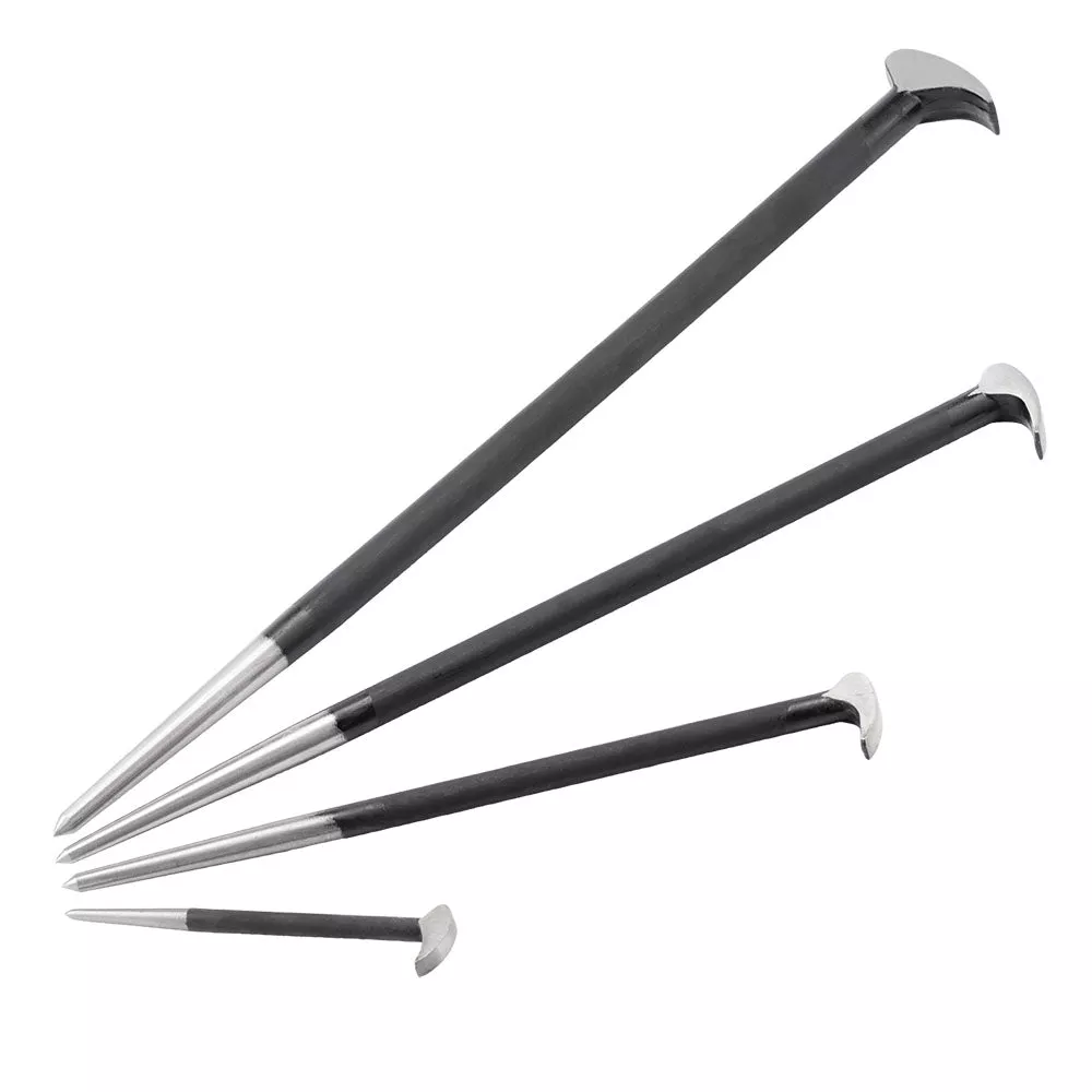 4-Piece Rolling Head Pry Bar Set - 6”, 12”, 16”, 20”(MP009105)