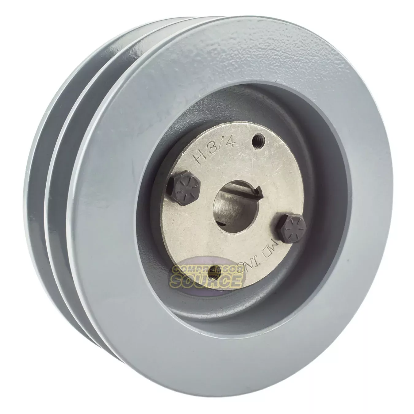 5.5" Double Groove B Section 5L Sheave with 3/4" (0.750") H-Style Spli