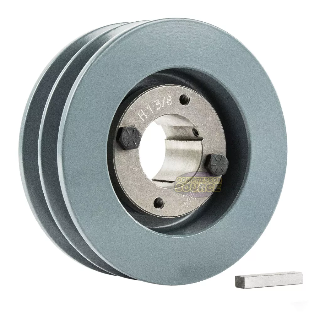 5" Double Groove B Section 5L Sheave with 1-3/8" (1.375") H-Style Spli
