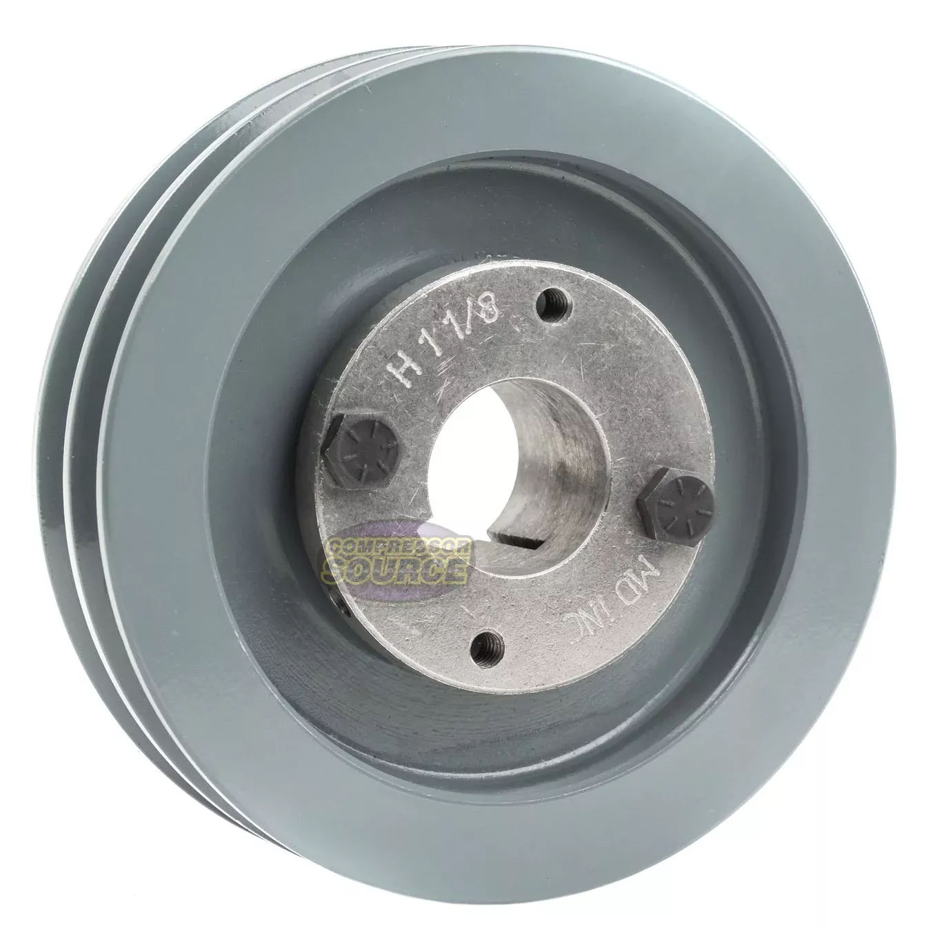 5" Double Groove A Section 4L Sheave with 1-1/8" (1.125") H-Style Spli
