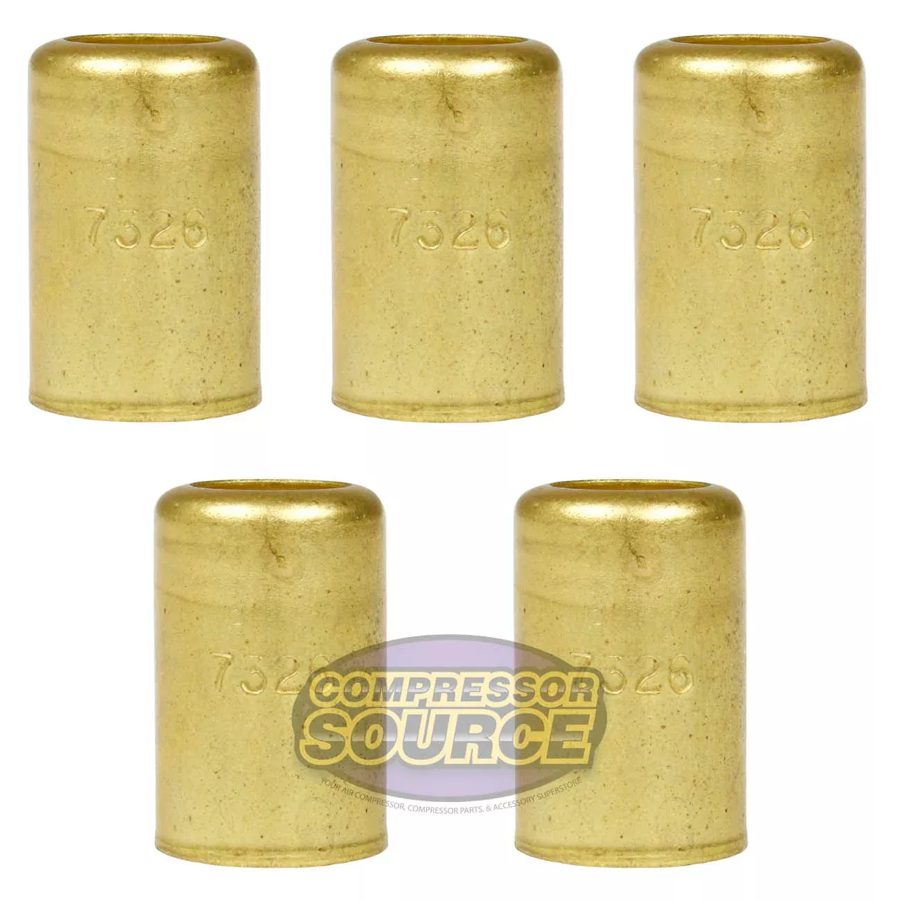 5 Pack Brass Ferrule 5/8" Inner Diameter 7/16" Pierce Smooth Crimp Hos