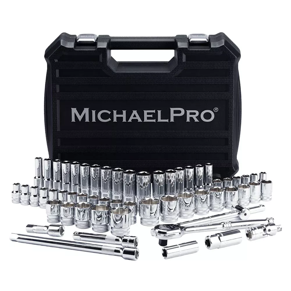 57-Piece 1/2" Drive 90 Tooth SAE & Metric Socket Set (MP005061)