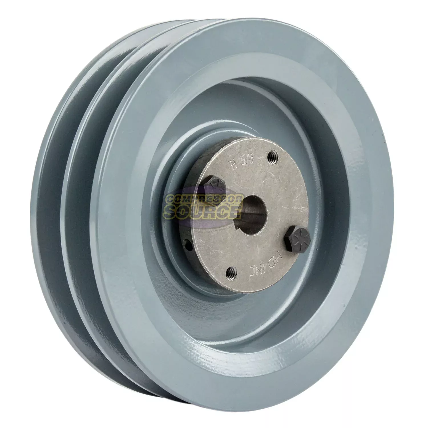 6.25" Double Groove B Section 5L Sheave with 5/8" (0.625") H-Style Spl