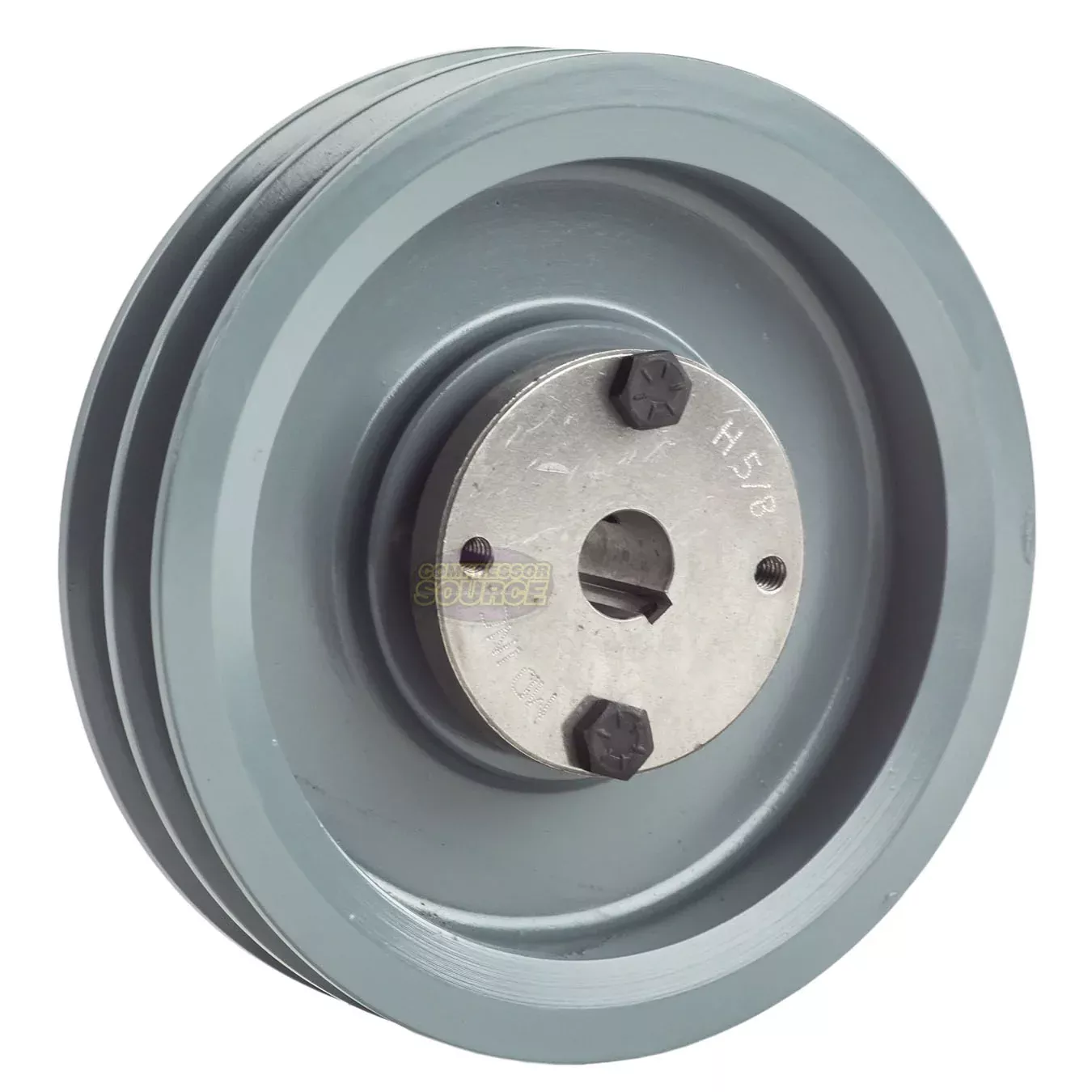 6.25" Double Groove A Section 4L Sheave with 5/8" (0.625") H-Style Spl