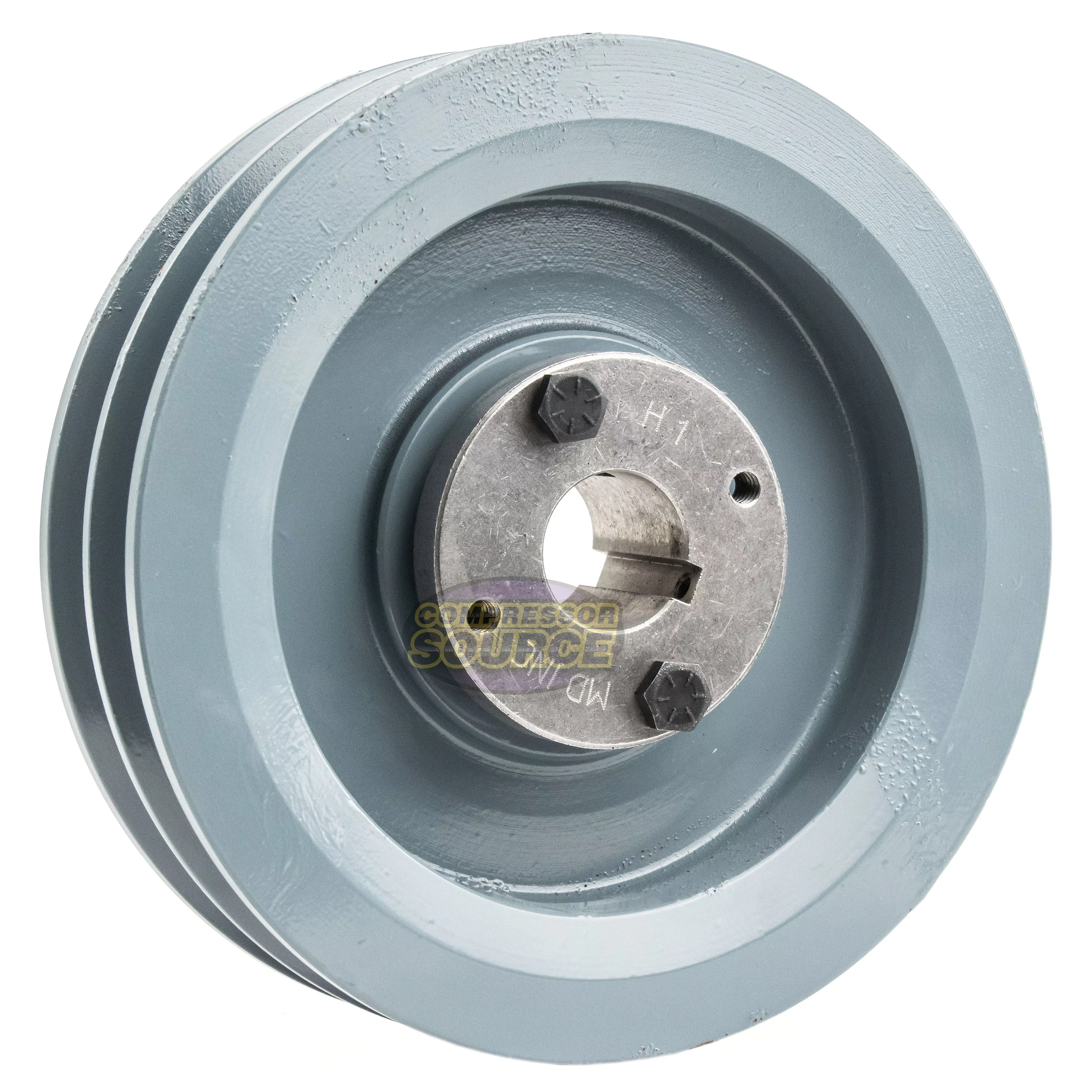 6.5" Double Groove B Section 5L Sheave with 1" H-Style Split Taper Bus