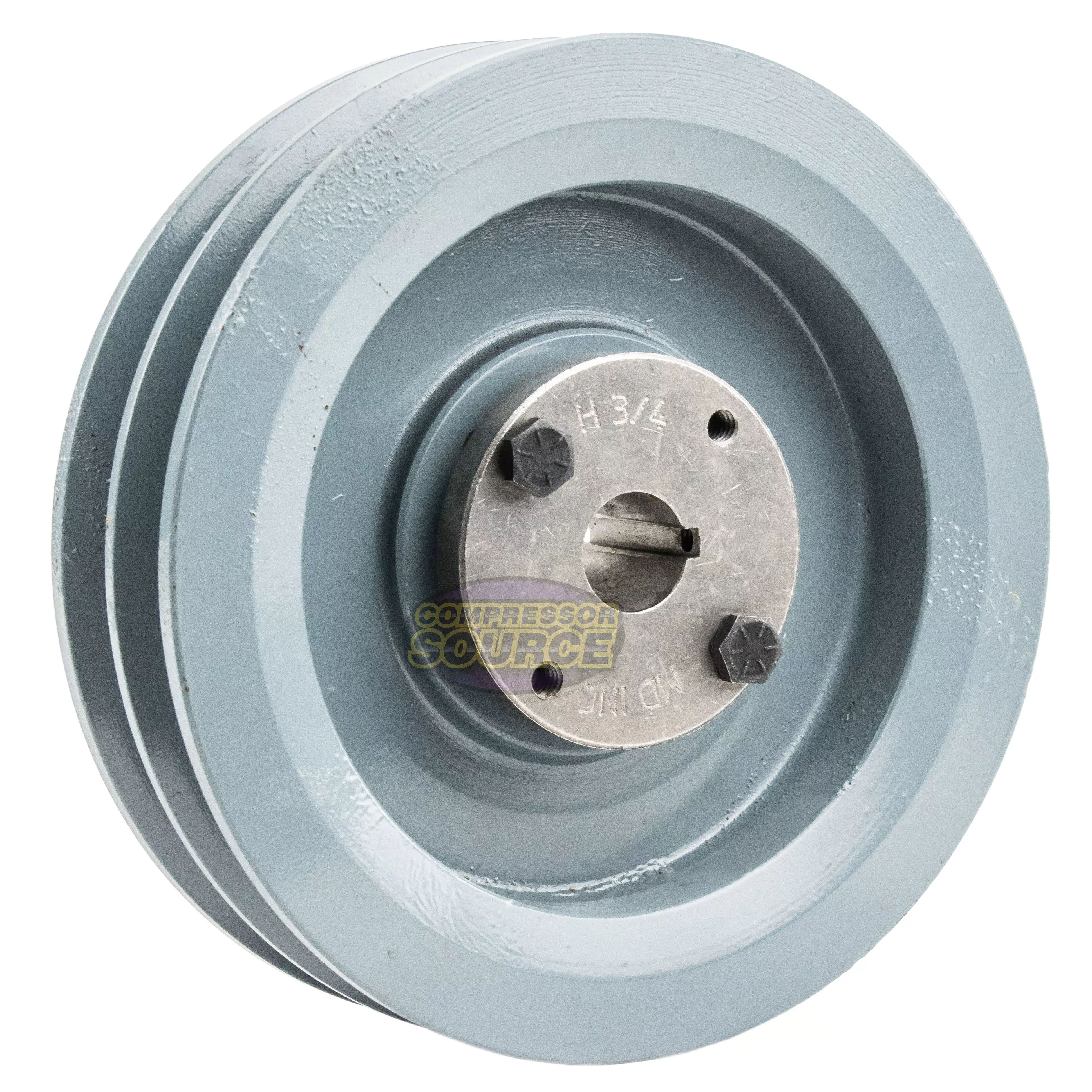 6.5" Double Groove B Section 5L Sheave with 3/4" (0.750") H-Style Spli