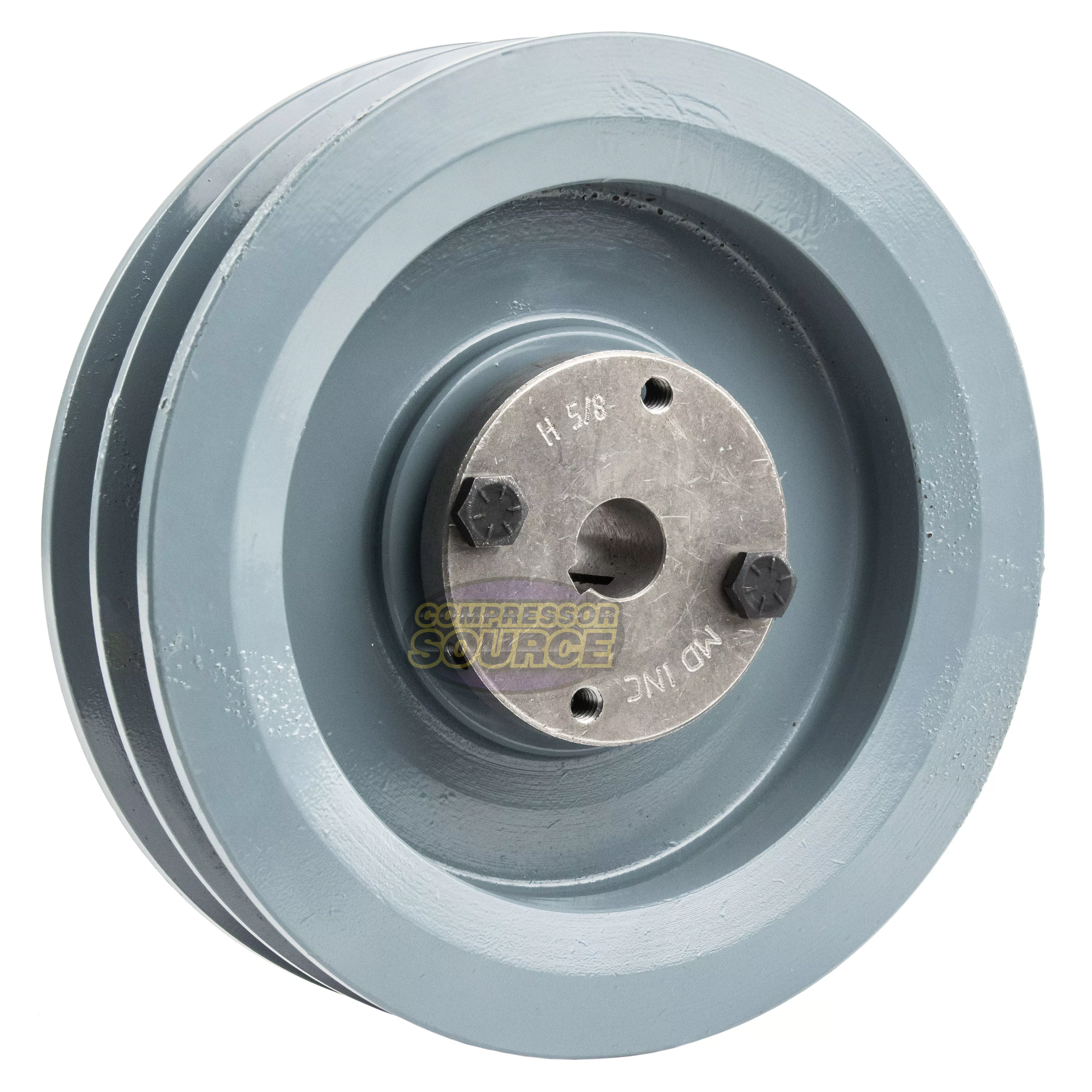 6.5" Double Groove B Section 5L Sheave with 5/8" (0.625") H-Style Spli