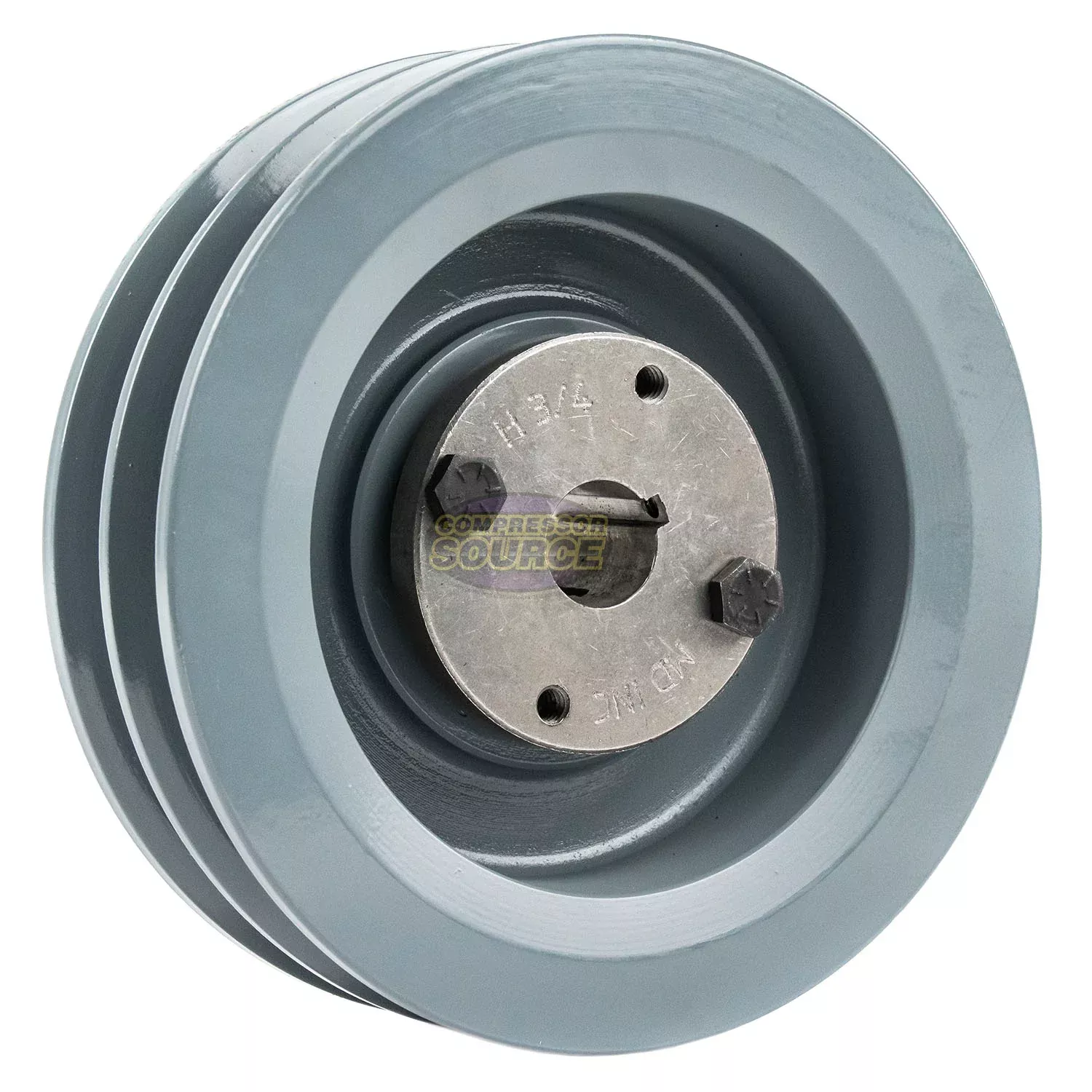 6" Double Groove B Section 5L Sheave with 3/4" (0.750") H-Style Split