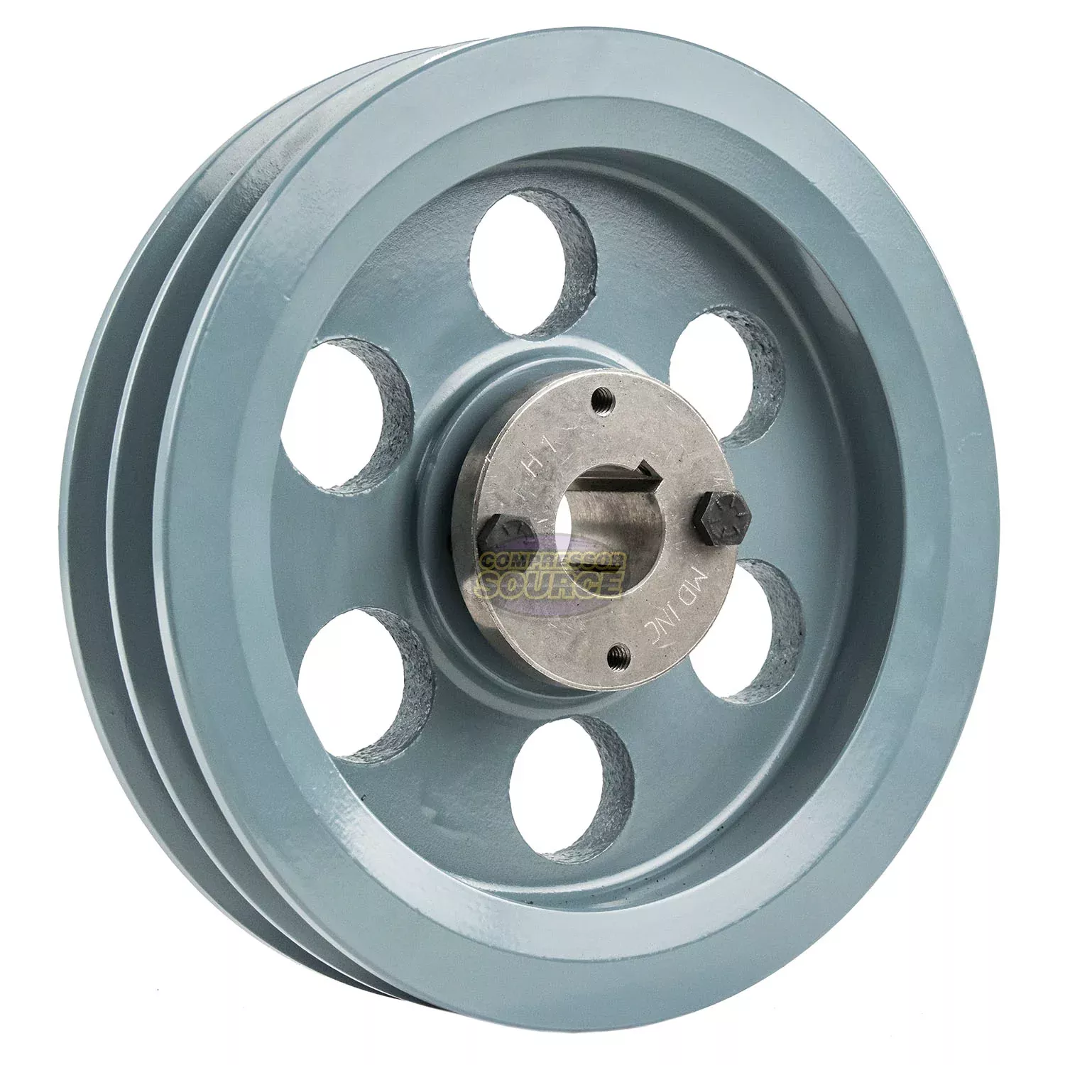 7.75" Double Groove B Section 5L Sheave with 1" H-Style Split Taper Bu