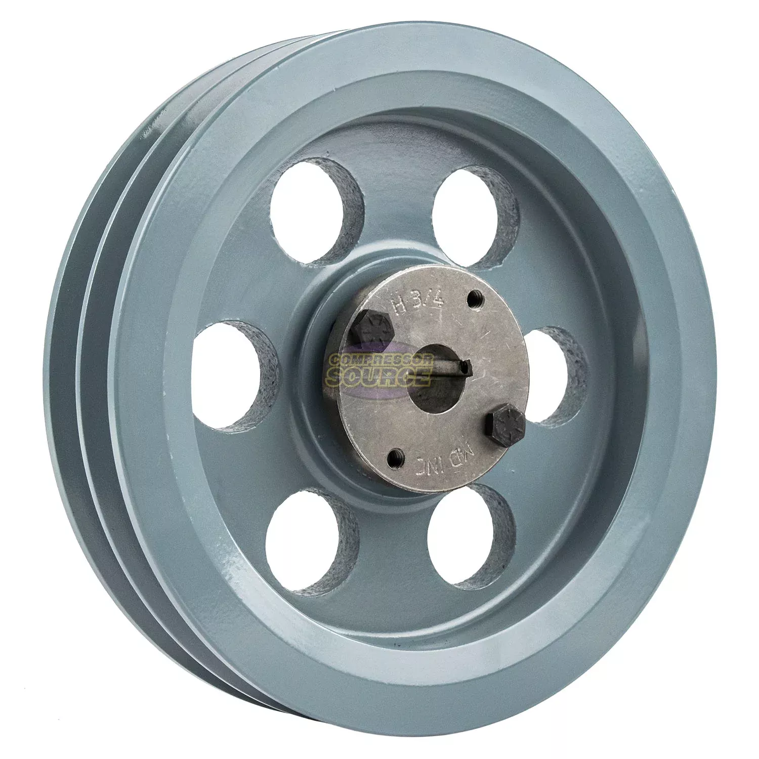 7.75" Double Groove B Section 5L Sheave with 3/4" (0.750") H-Style Spl