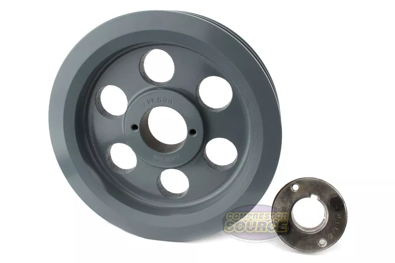 7.75" Double Groove B Section 5L Sheave with 5/8" (0.625") H-Style Spl