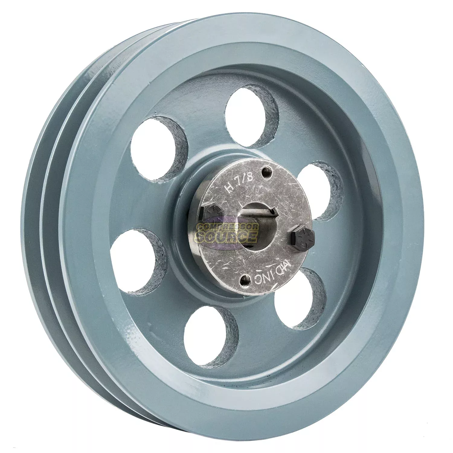 7.75" Double Groove B Section 5L Sheave with 7/8" (0.875") H-Style Spl