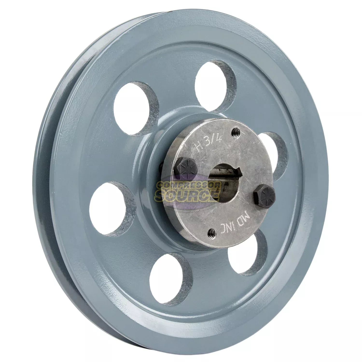 7.75" Single Groove A Section 4L Sheave with 3/4" (0.750") H-Style Spl