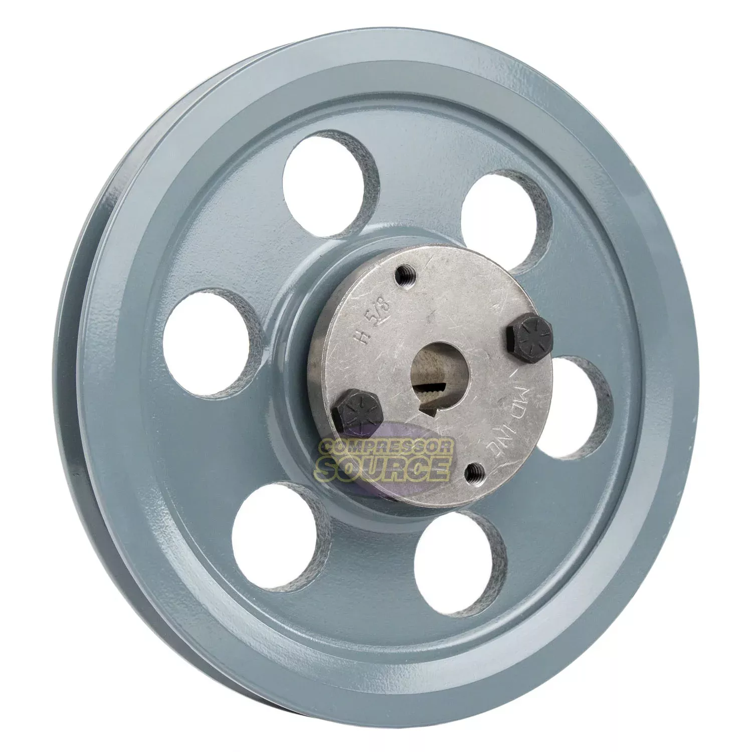 7.75" Single Groove A Section 4L Sheave with 5/8" (0.625") H-Style Spl