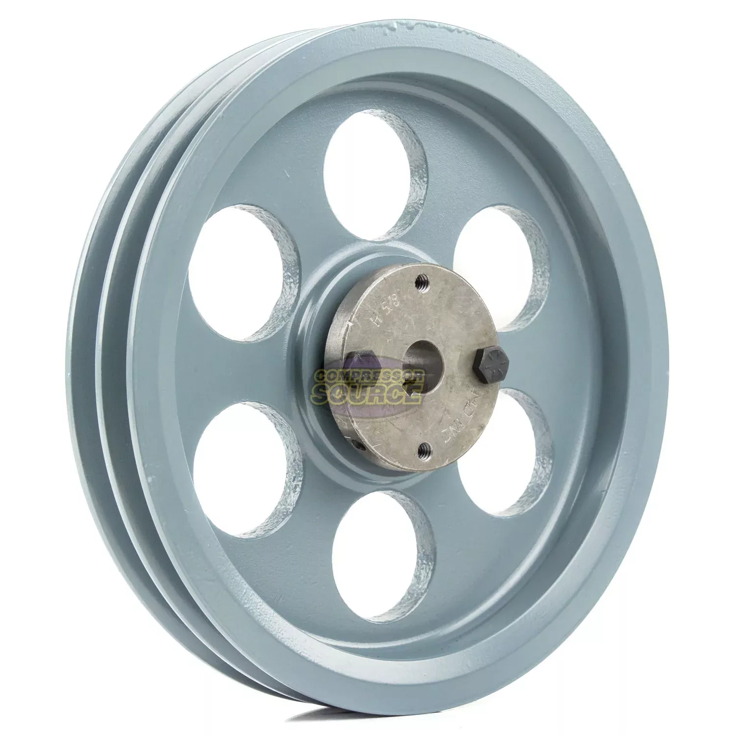 8.25" Double Groove A Section 4L Sheave with 5/8" (0.625") H-Style Spl