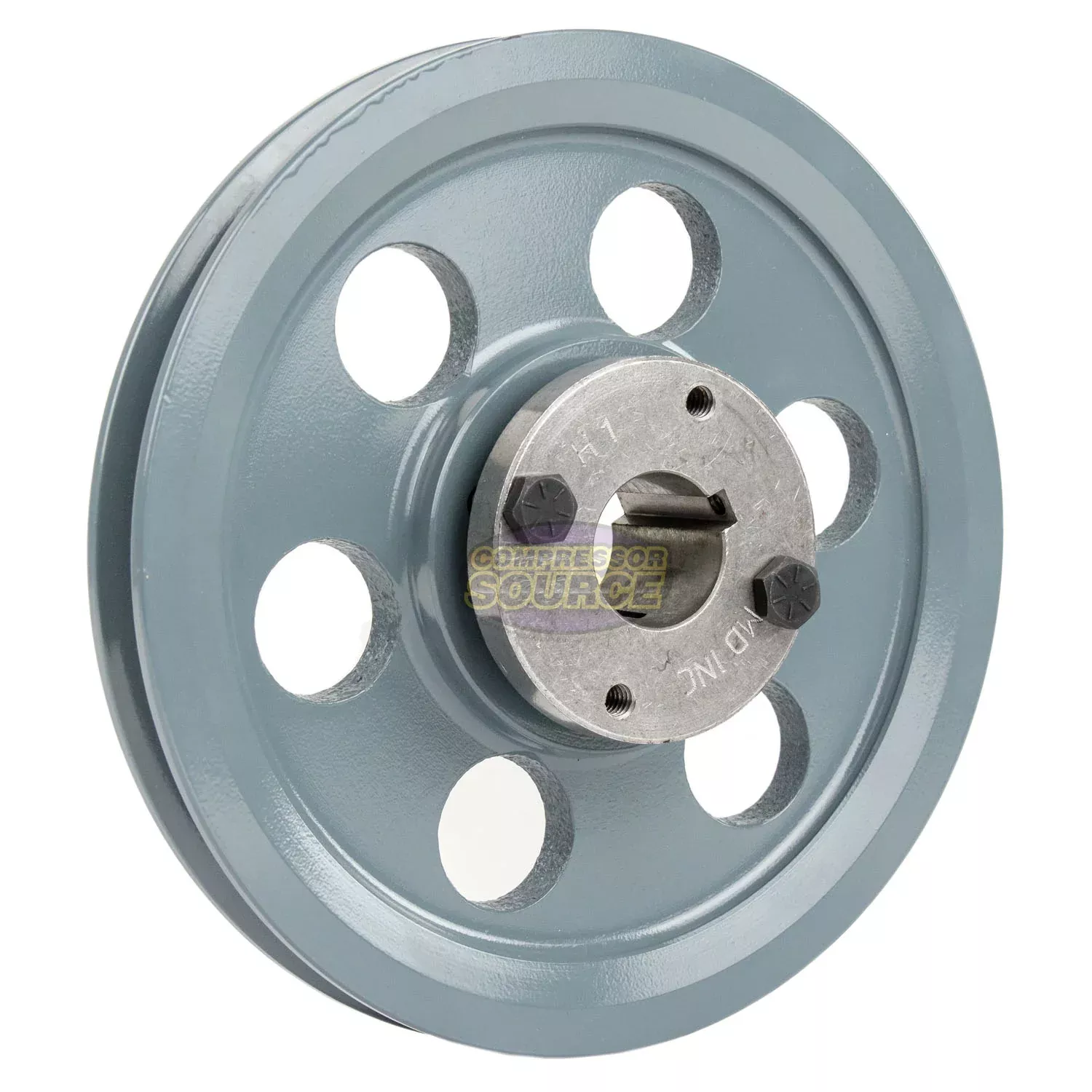 8.25" Single Groove A Section 4L Sheave with 1" H-Style Split Taper Bu