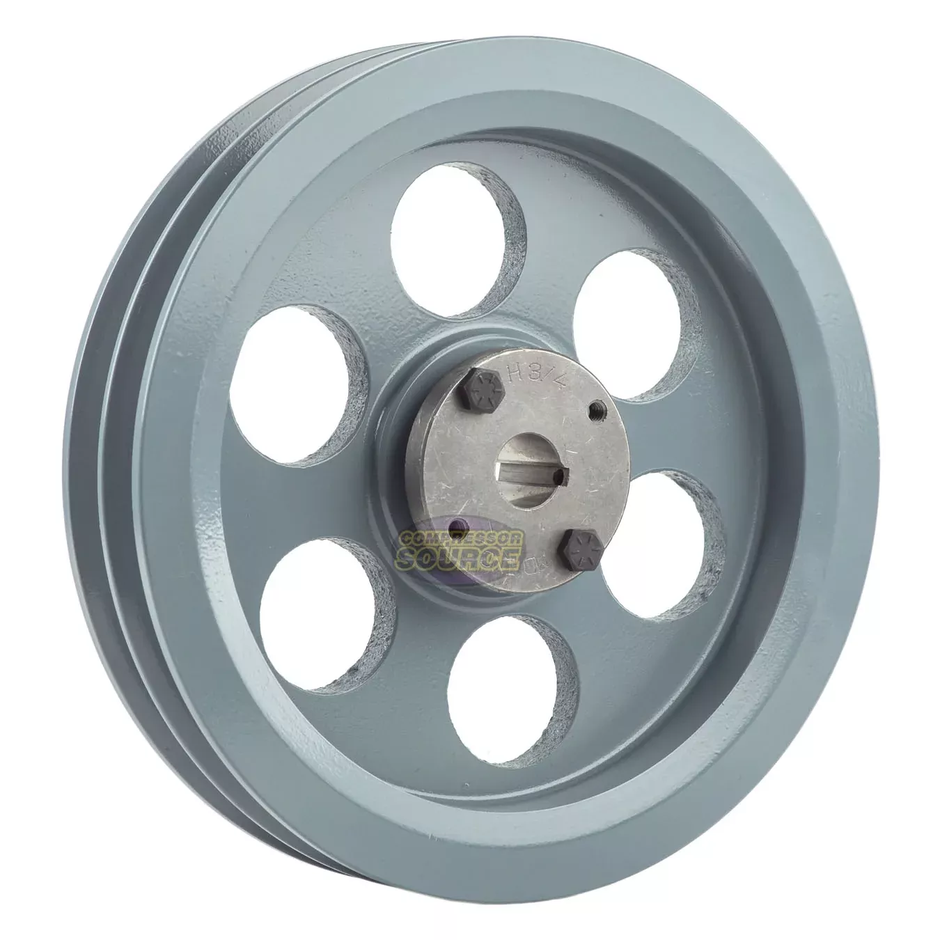 8.75" Double Groove B Section 5L Sheave with 3/4" (0.750") H-Style Spl