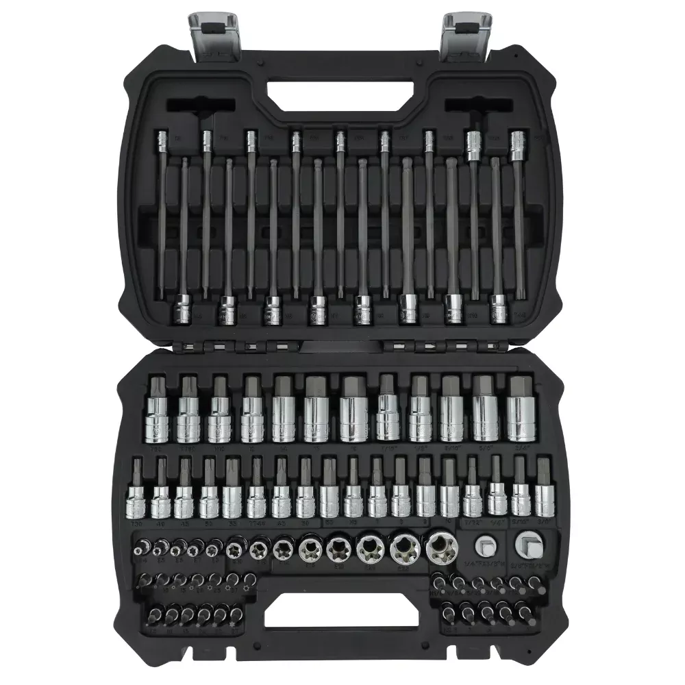 86-Piece Master SAE/Metric Hex, Torx, External Socket and Bit Socket Set (MP012018)