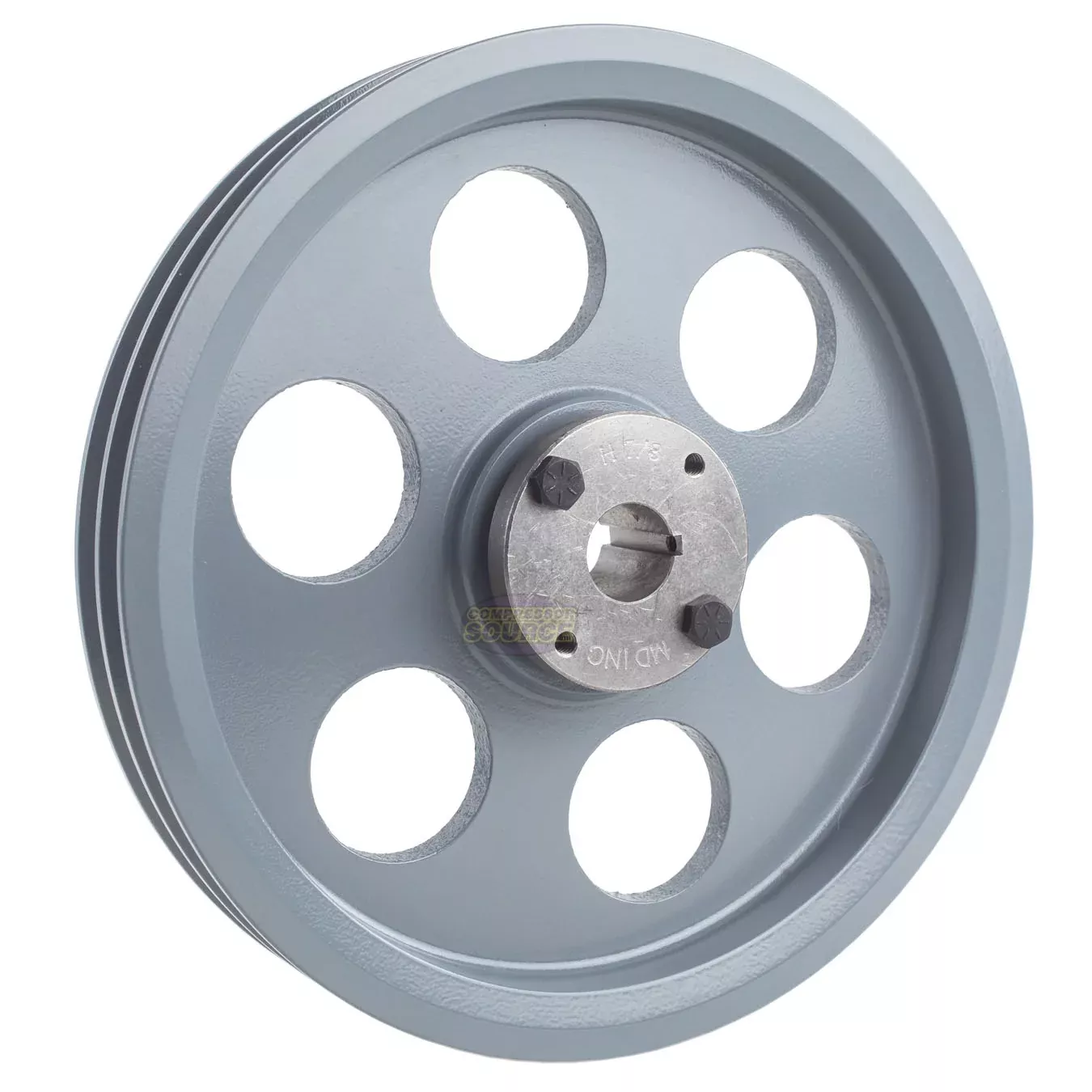 9.25" Double Groove A Section 4L Sheave with 7/8" (0.875") H-Style Spl