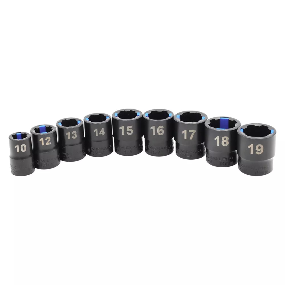 9-Piece Black Oxide Cushion Grip Sockets in Metric Sizes (MP005036)