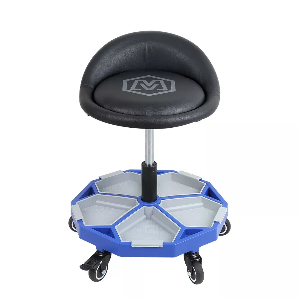 Adjustable Pneumatic Rolling Mechanic Stool with Tool Tray Storage,350 LBS Weight Capacity (MPC016005)