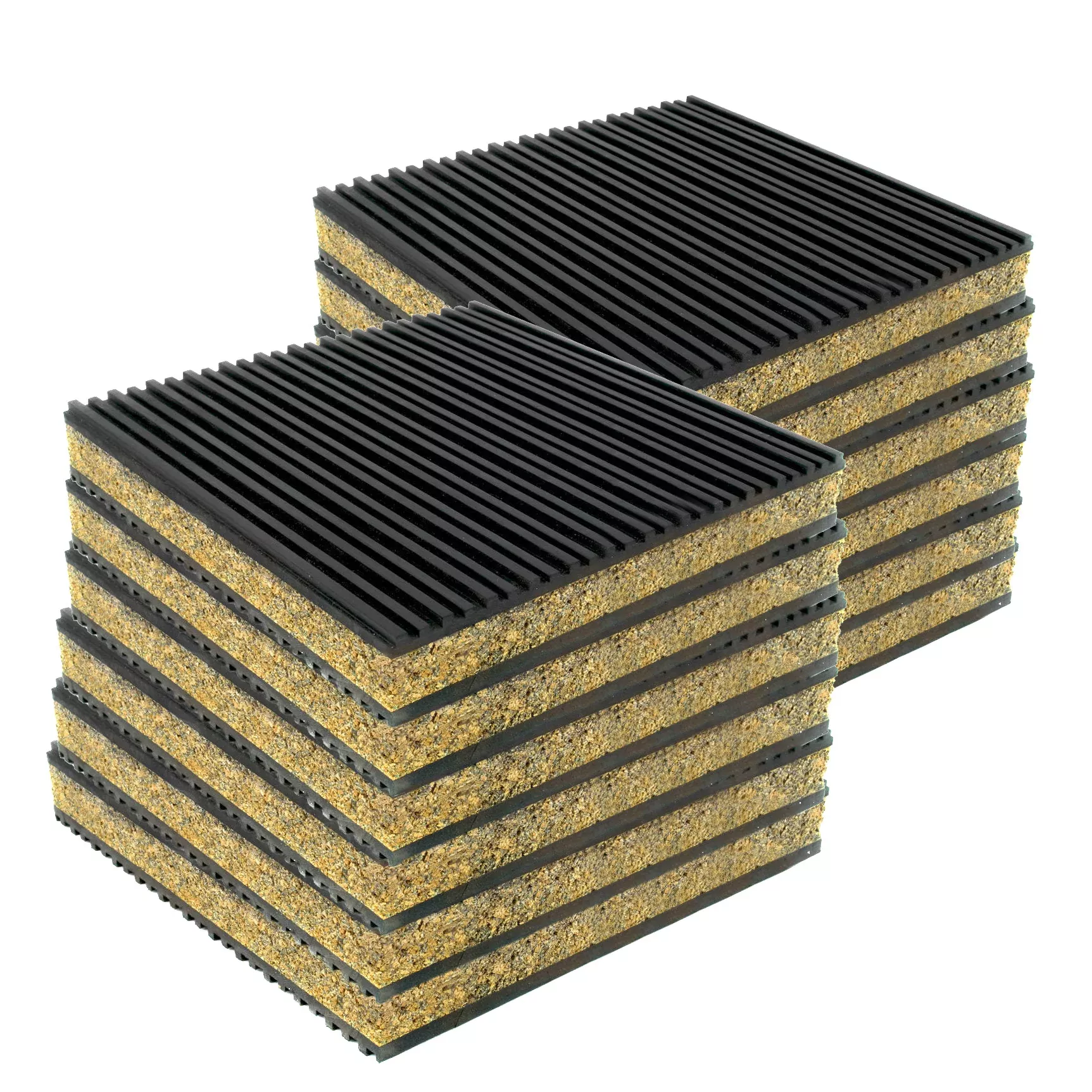 Anti-Vibration Pad Isolation Dampener Isolation 6" x 6" x 7/8" Rubber/