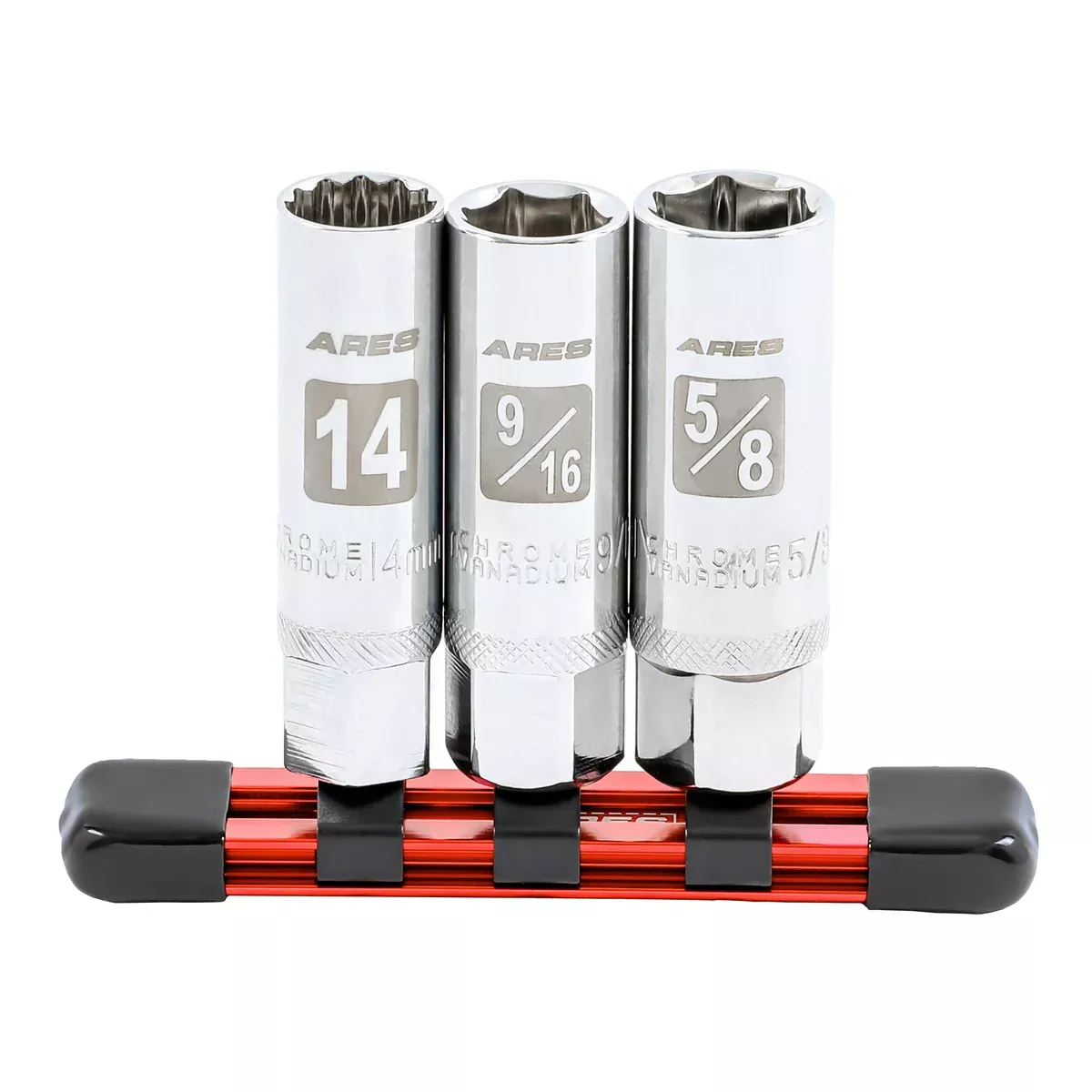 ARES 11015 - 3-Piece Magnetic Spark Plug Socket Set