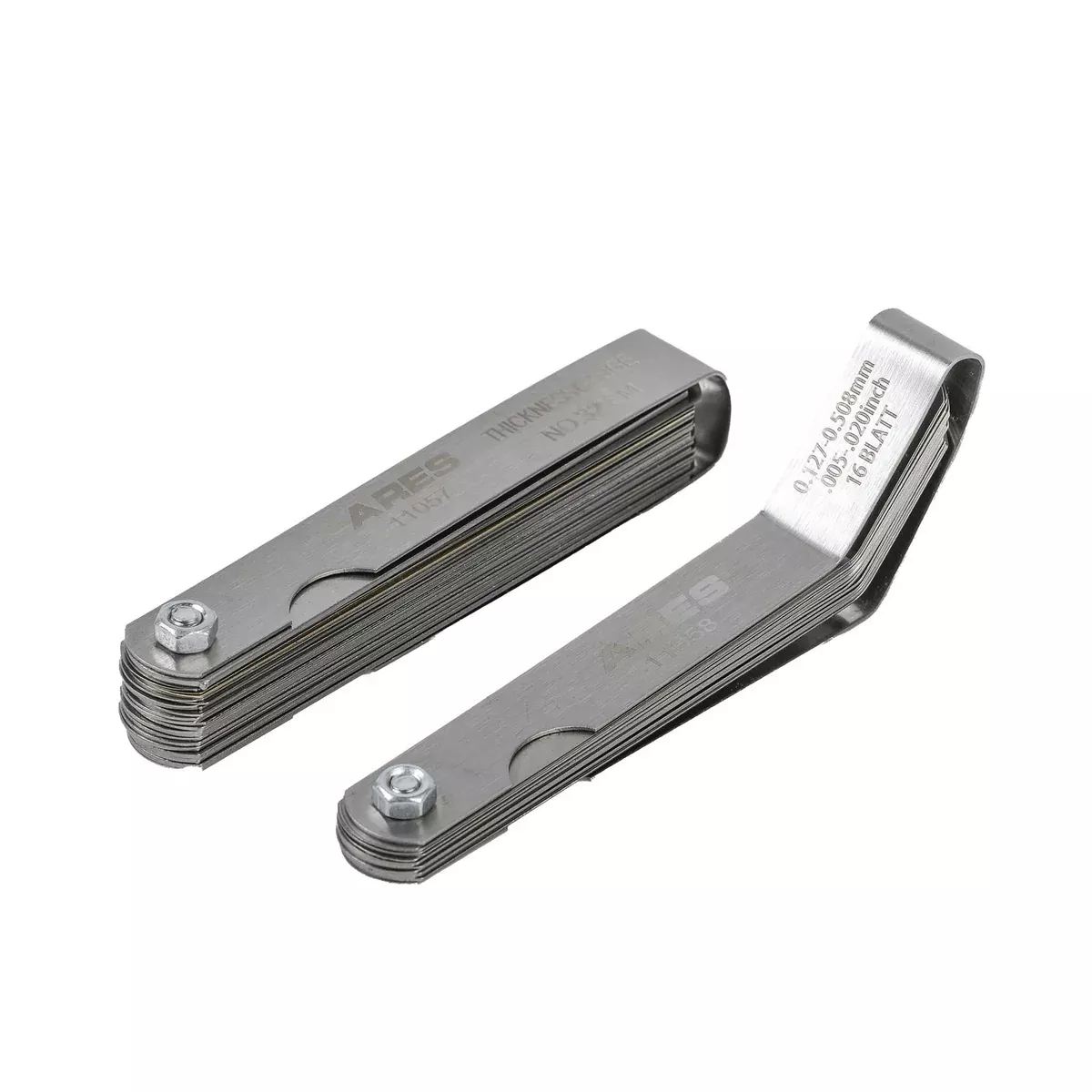 ARES 11043 - 2-Piece Straight Feeler Gauge & Offset Feeler Gauge Set