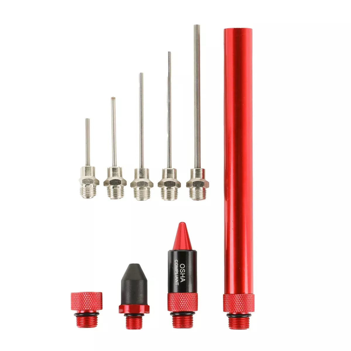 ARES 17008 - 9-Piece Air Blow Gun Needle Nozzle and Tips Accessory Set