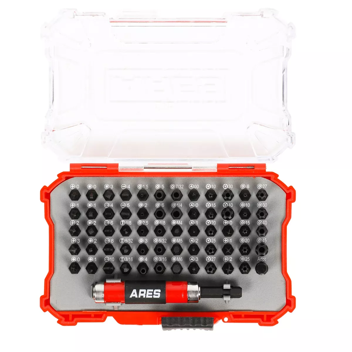 ARES 31015 - 61-Piece Security Bit Set with Extendable Sliding Bit Holder