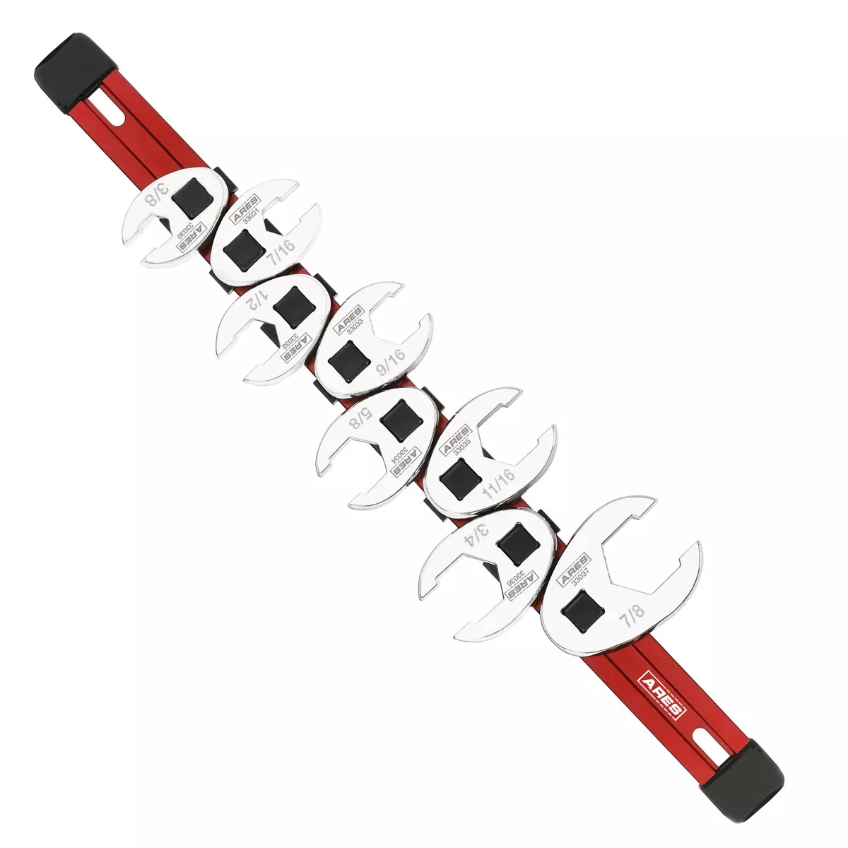 ARES 33011 - 8-Piece SAE Flare Nut Crowfoot Wrench Set