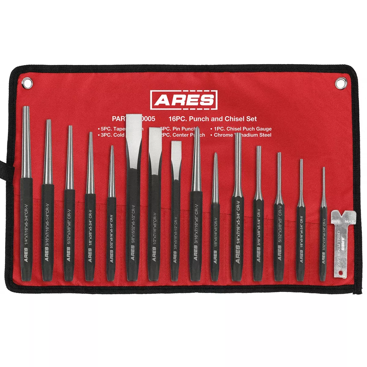 ARES 50005 - 16-Piece Punch and Chisel Set