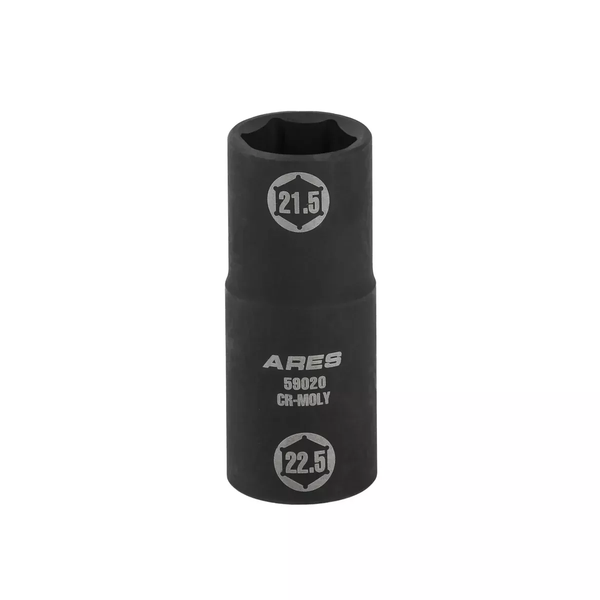 ARES 59020 - 1/2-inch Drive 21.5 x 22.5mm Half Size Lug Nut Flip Socket