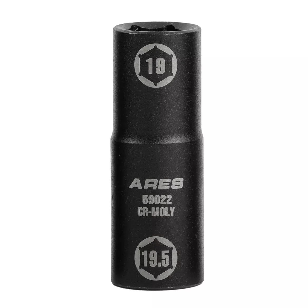 ARES 59022 - 1/2-inch Drive 19 x 19.5mm Half Size Lug Nut Flip Socket