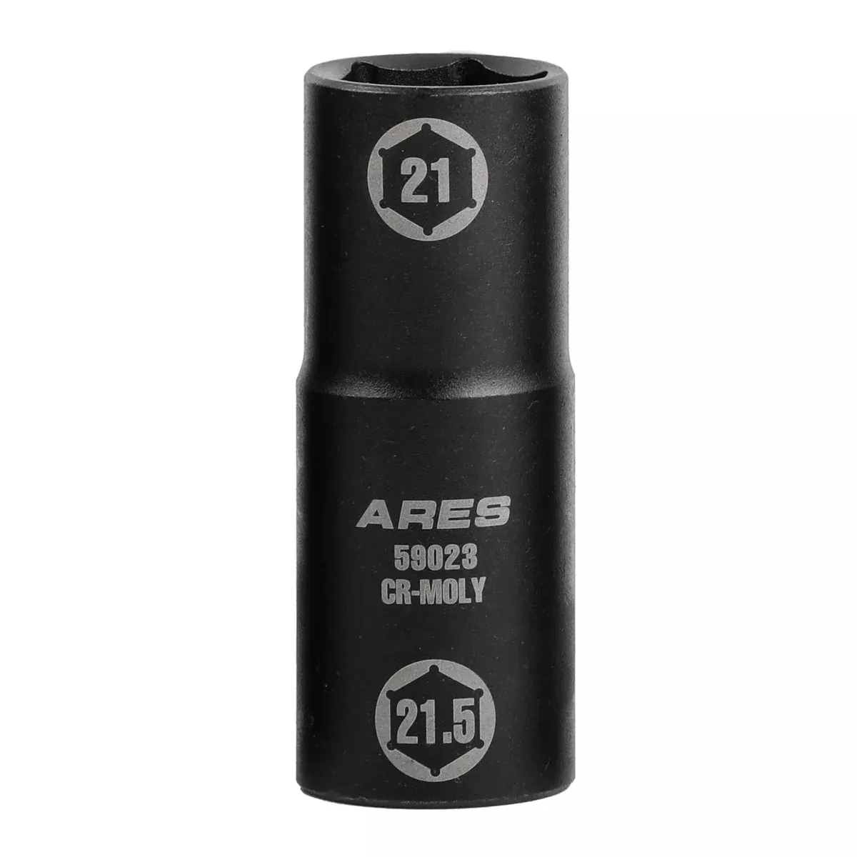 ARES 59023 - 1/2-inch Drive 21 x 21.5mm Half Size Lug Nut Flip Socket