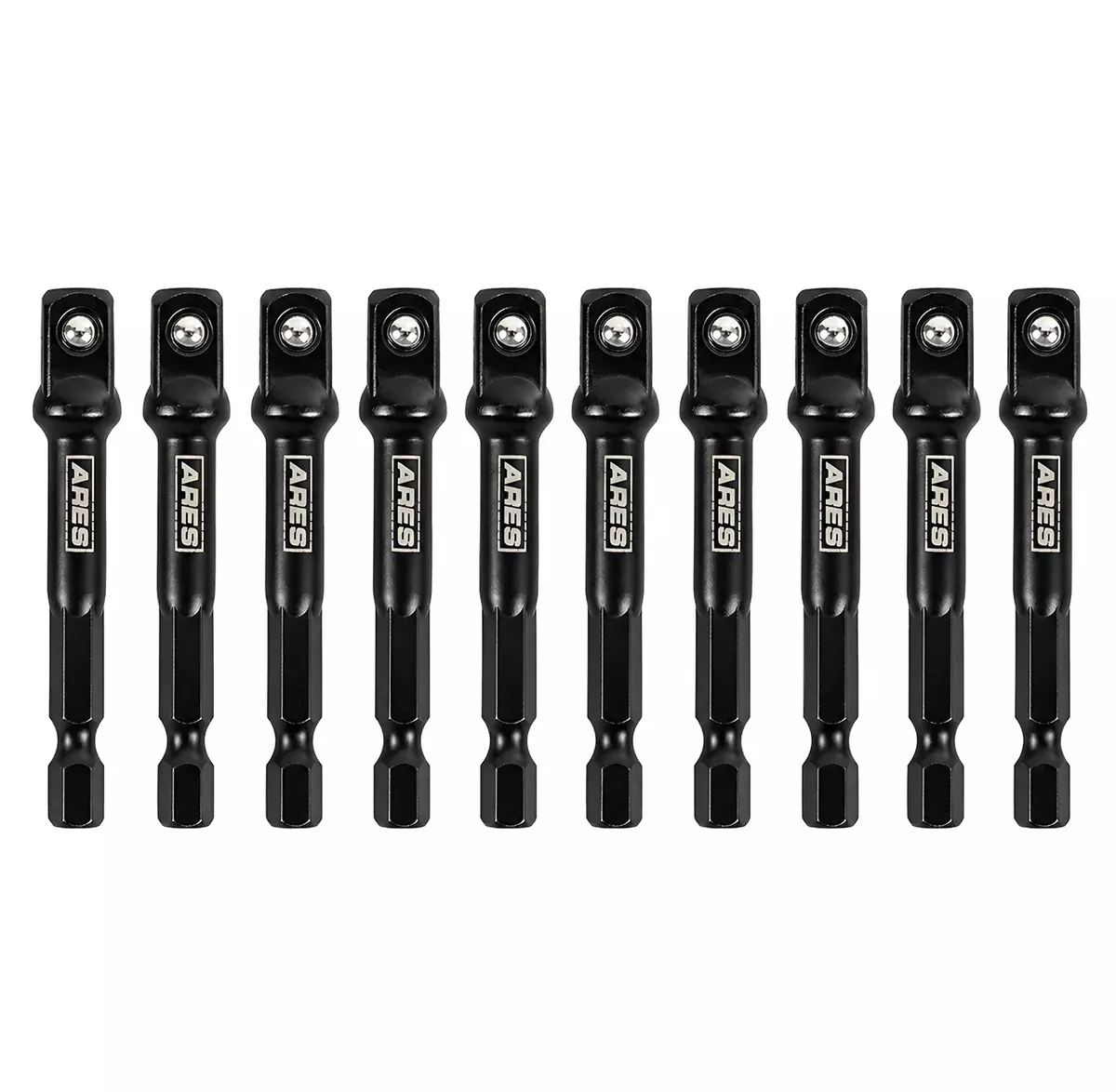 ARES 70387 - 10-Piece 3/8-Inch Drive 3-Inch Impact Grade Socket Adapter Set