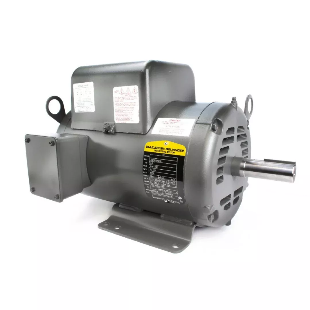 Baldor 7.5 HP 1 Phase Motor 3450 RPM 184T ODP | Compressor Source
