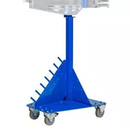 Bead Roller Stand with Integrated Roll Holders and Locking Casters