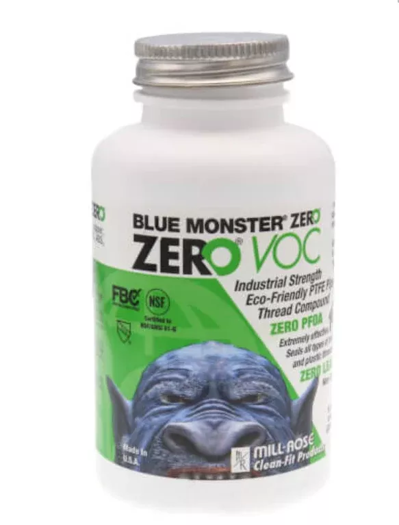 Blue Monster 76042 Blue Monster ZERO VOC Eco-Friendly PTFE Thread Sealant, 8oz.