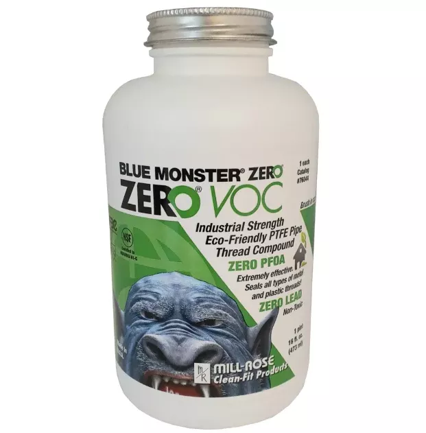 Blue Monster 76044 Blue Monster ZERO VOC Eco-Friendly PTFE Thread Sealant, 16oz.