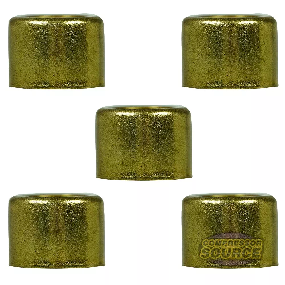 Brass Ferrule 13/16" Outer Diameter 1/2" Inner Diameter Smooth 5-Pack