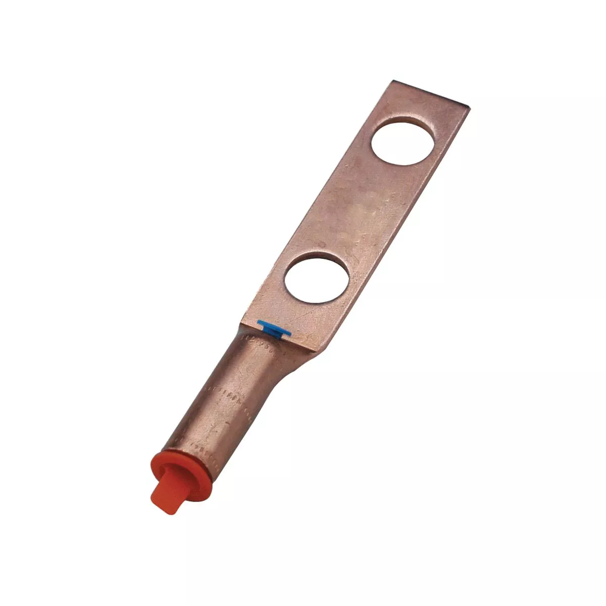 Burndy YGA342N HYLUG™ Copper Compression Terminal for Grounding; 2-Hole; 1/2" Stud; 1-3/4" Spacing; Long Barrel; Accommodates: 500 kcmil; 594" Length