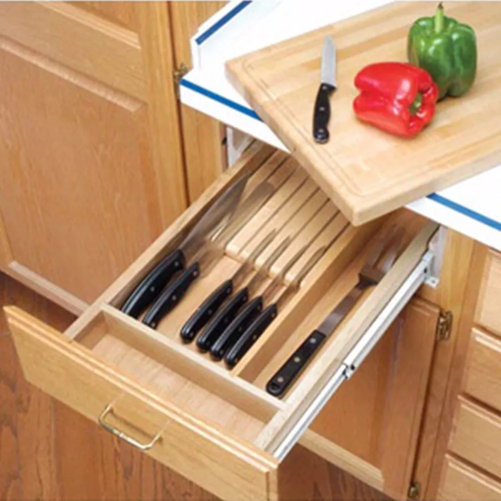 Complete Drawer System for Knives w/Cutting Board, Rev-a-Shelf 4KCB Series
